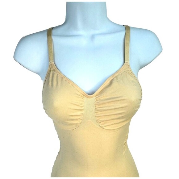 SHAPERX Bodysuit Tummy Control Shapewear Bodysuit S/M Beige STYLE 5213 NEW! - Picture 4 of 12
